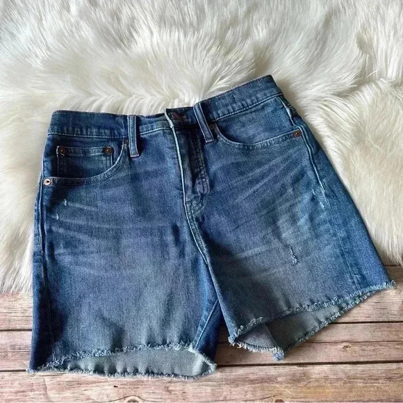 Madewell High Rise Denim Shorts Sz 26 - Picture 6 of 10